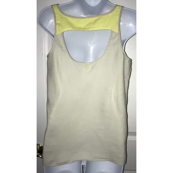 PATAGONIA SEAHURST Tank Top Bleached Stone Yellow SIZE 4 Org Cotton/Tencel EUC - Picture 6 of 9
